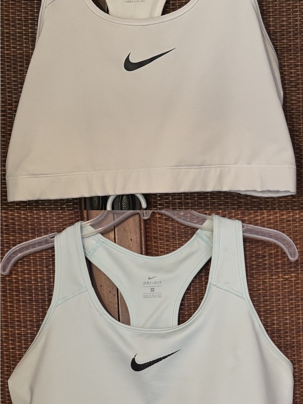 SET OF 2 | 2XL Nike Women’s White Dri-FIT Sports Bra - Supportive Racerback